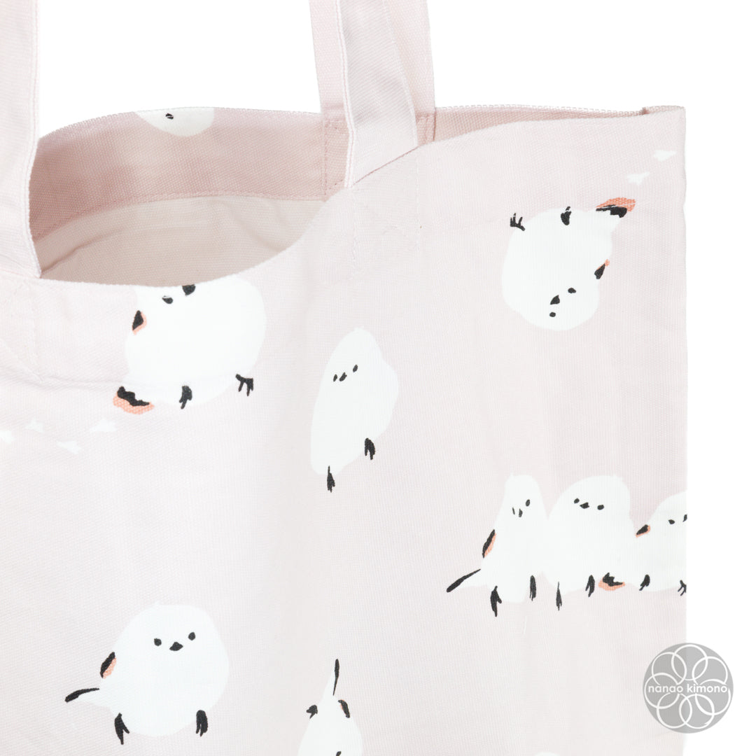 Tote Bag A4 - Long-tailed Tit Pink