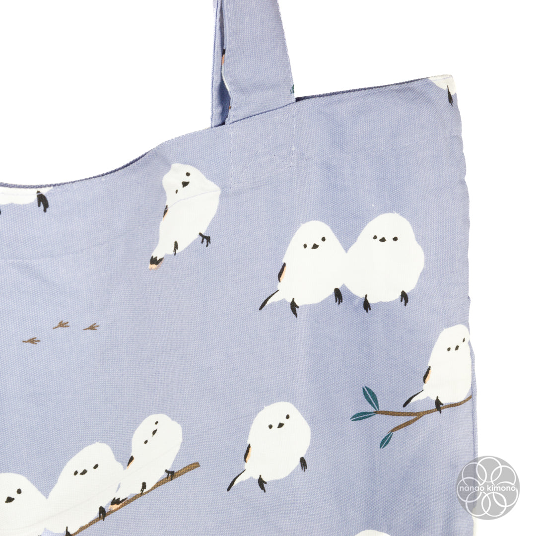 Tote Bag A4 - Long-tailed Tit Dark Blue