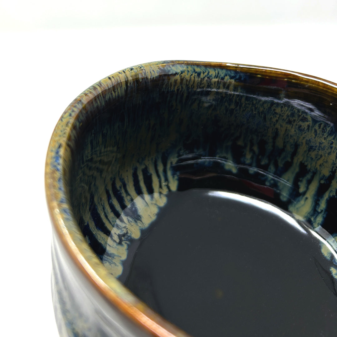 Matcha Cup - Black Blue Flow
