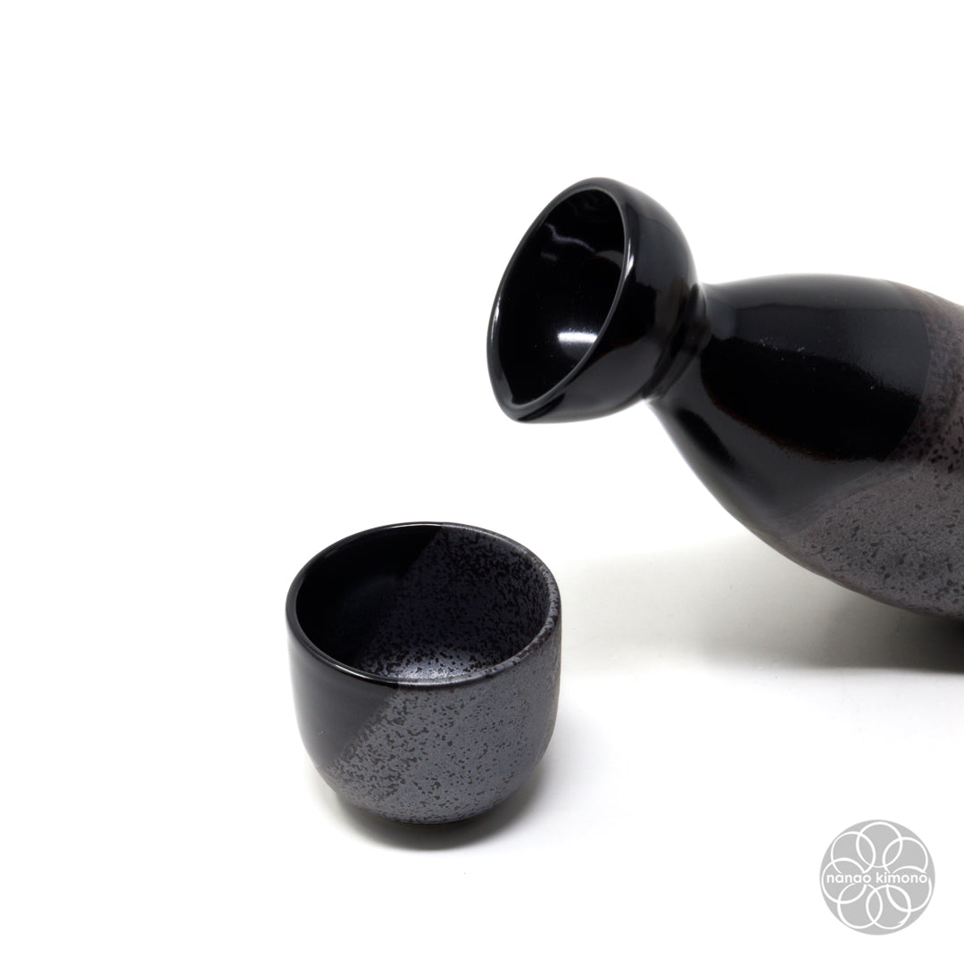 Sake Set- Black - Gray Matte