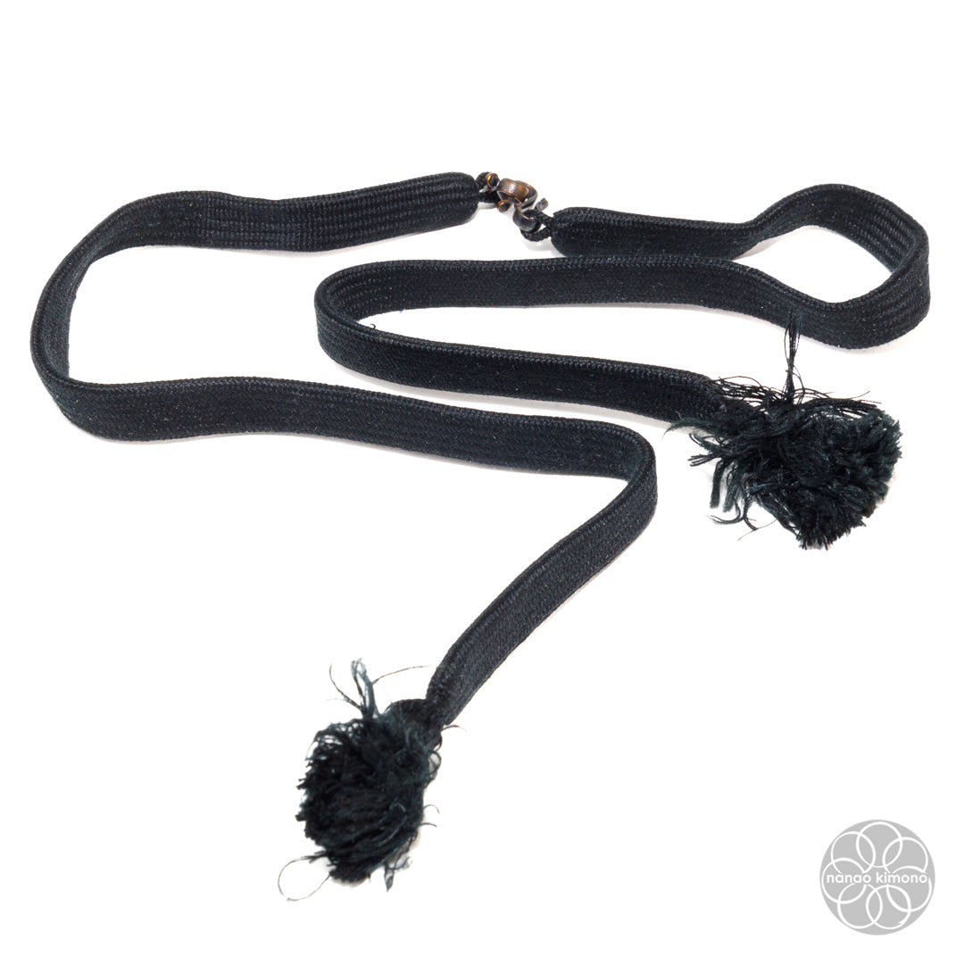 Men's Kimono Accessory - Haori Himo Black