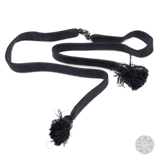Men's Kimono Accessory - Haori Himo Black
