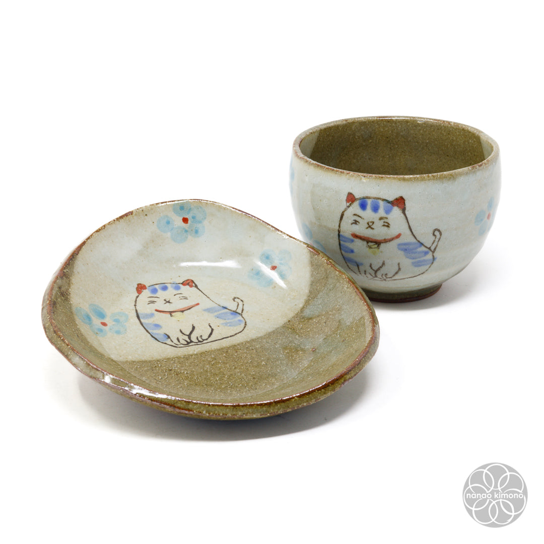 Tea Set - Cat Blue Cup + Saucer