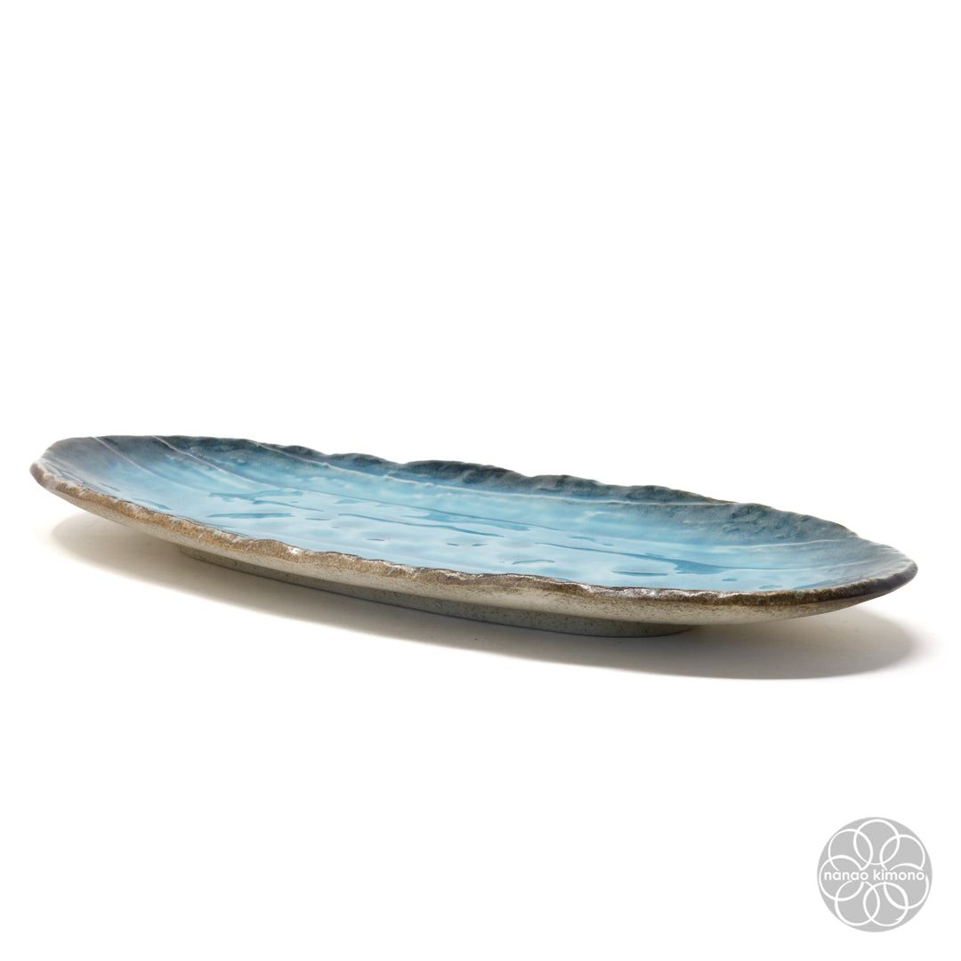 Plate - Aqua Blue Oval