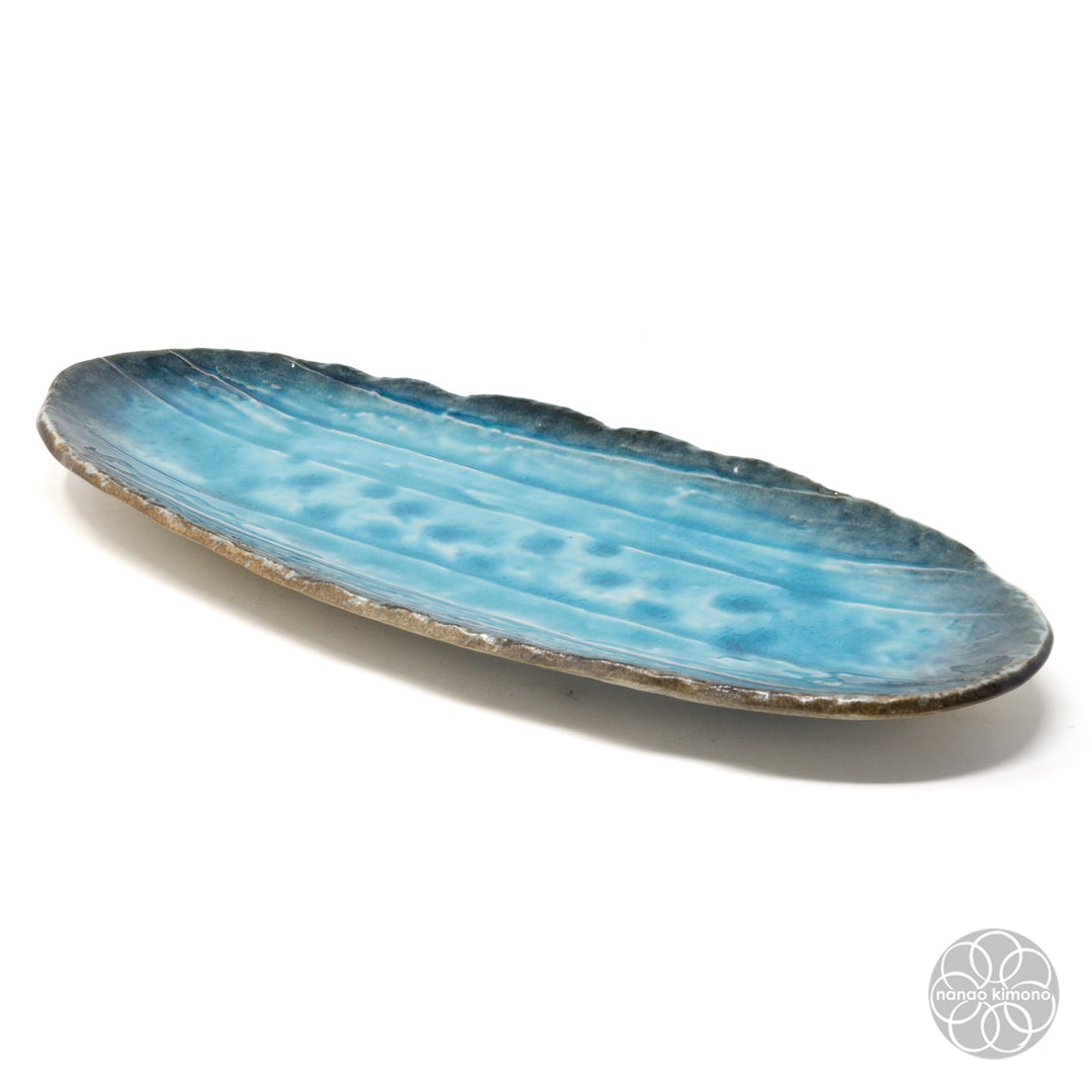 Plate - Aqua Blue Oval