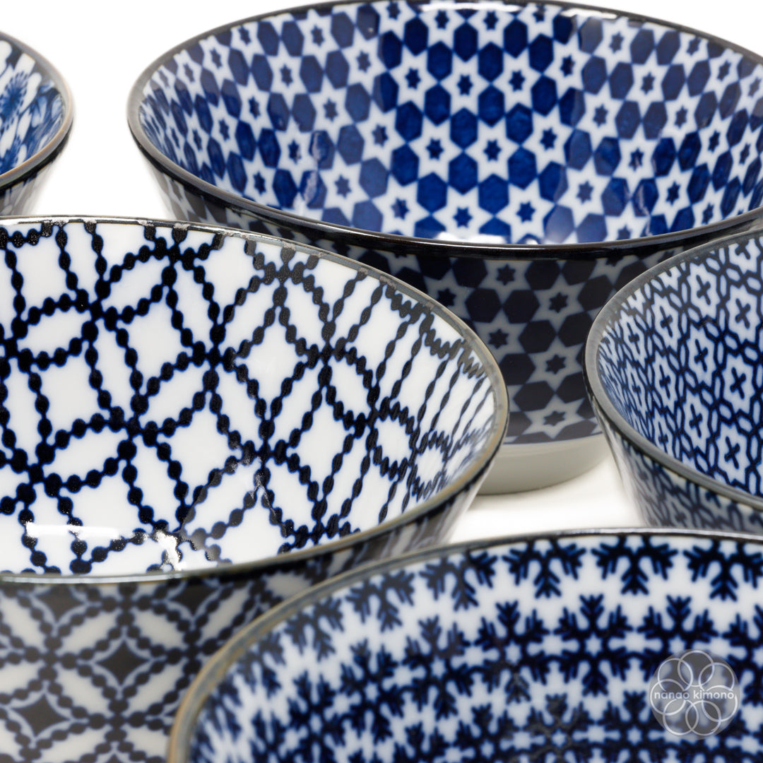 Rice Bowls - Sometsuke Egawari (Set of 5)