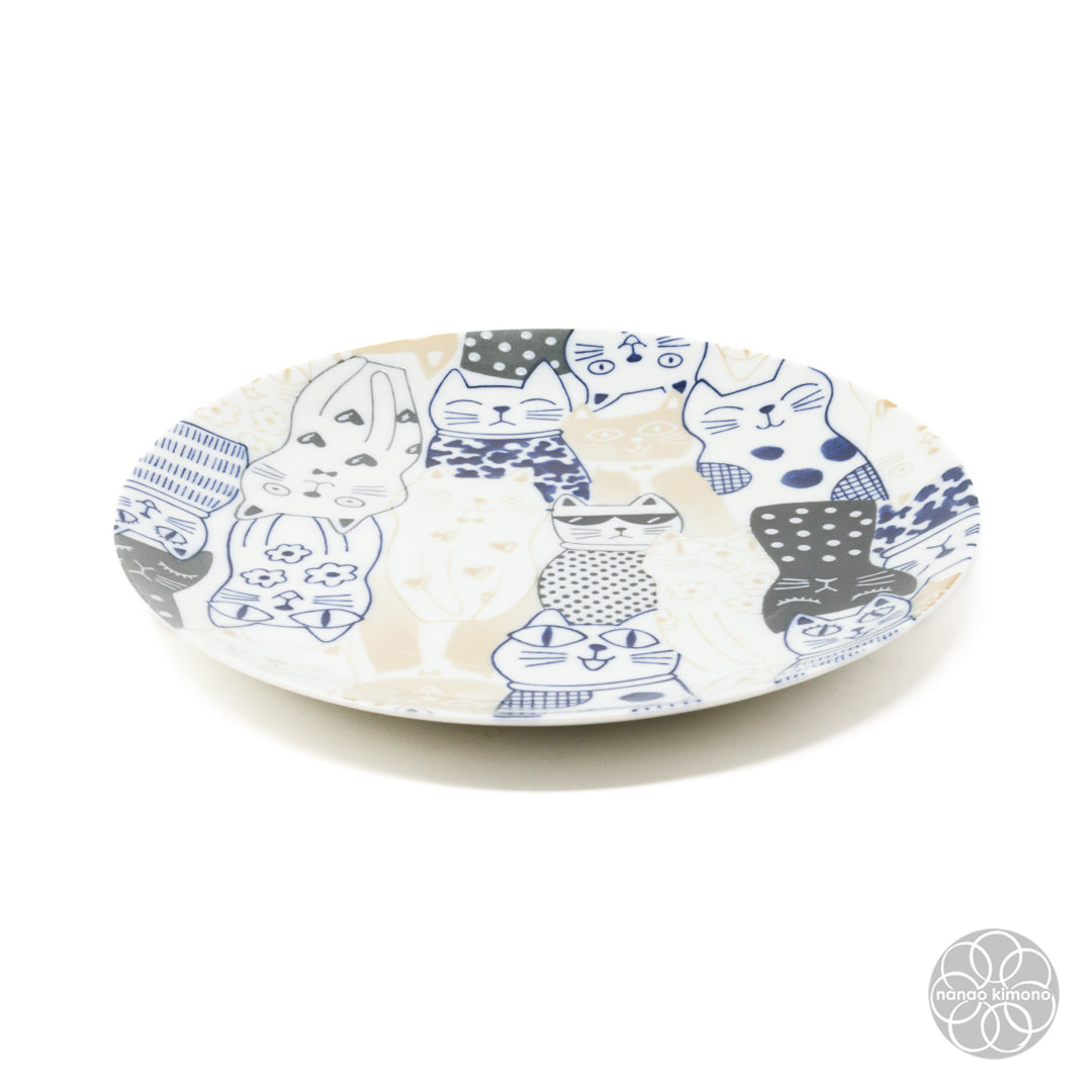 Plate - Cat's Downtown Story Blue