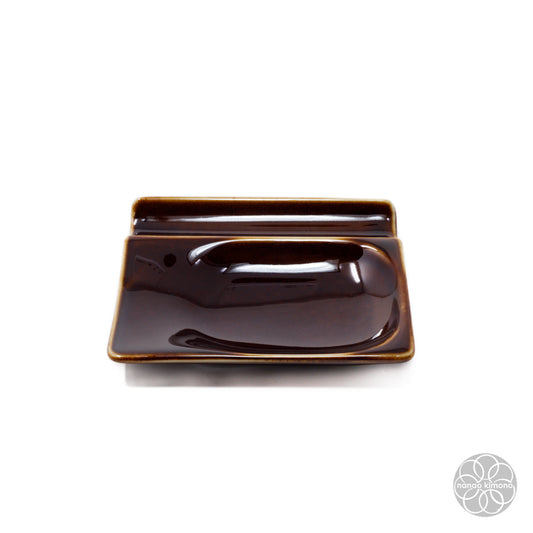 Soy Sauce Dish - Chopsticks Rest Brown