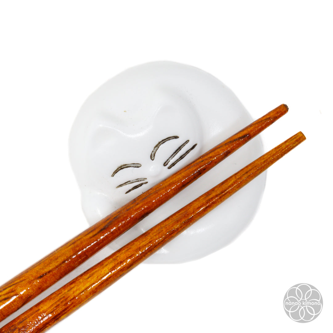 Chopstick Rest - White Cat