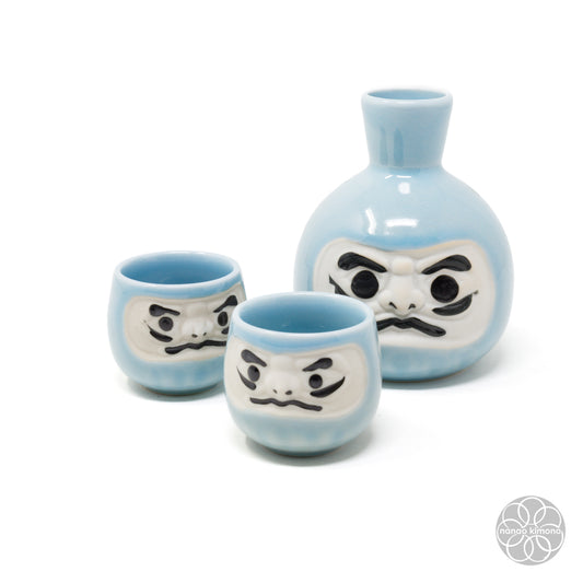 Sake Set - Daruma Blue