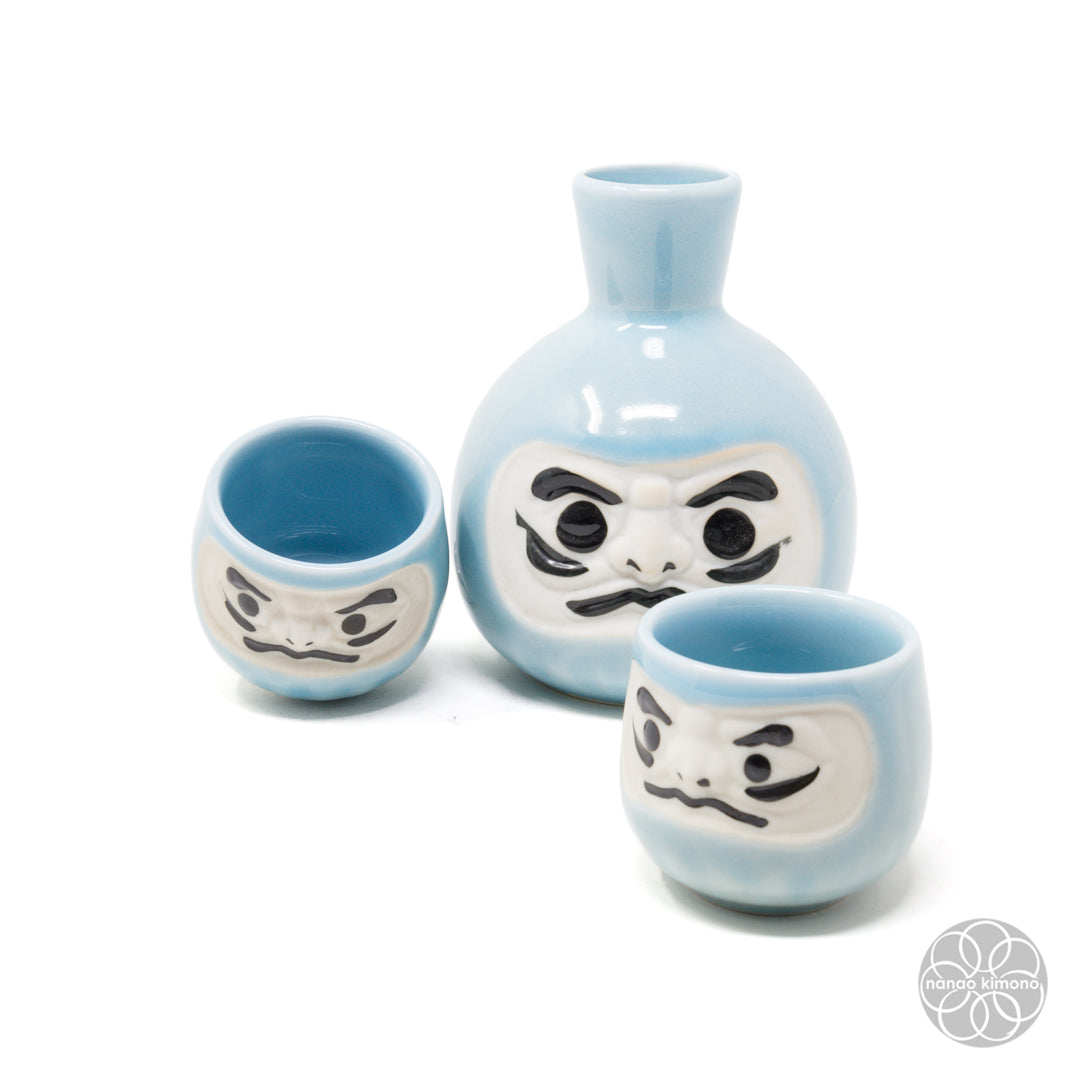 Sake Set - Daruma Blue