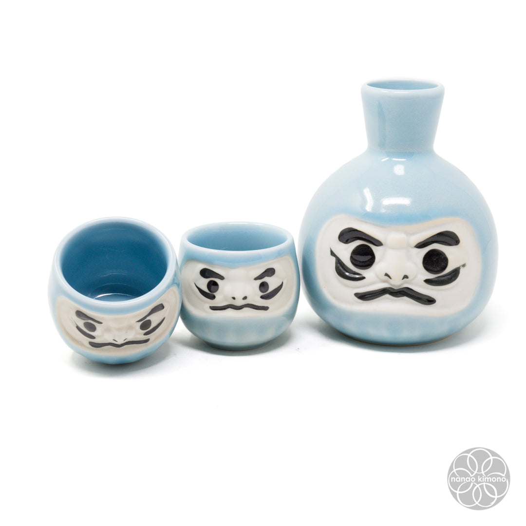 Sake Set - Daruma Blue