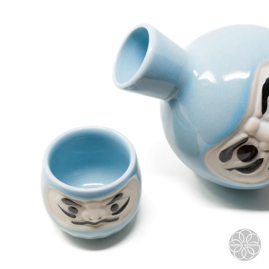 Sake Set - Daruma Blue