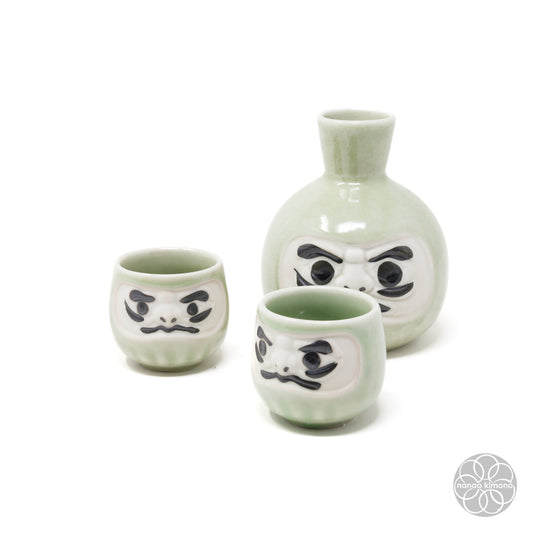 Sake Set - Daruma Green