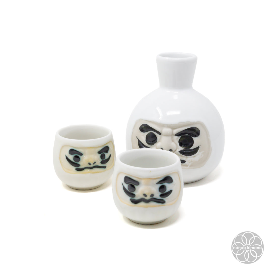 Sake Set - Daruma White