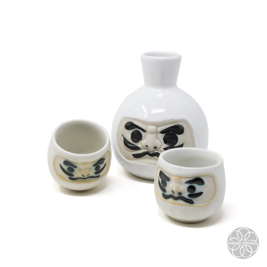 Sake Set - Daruma White