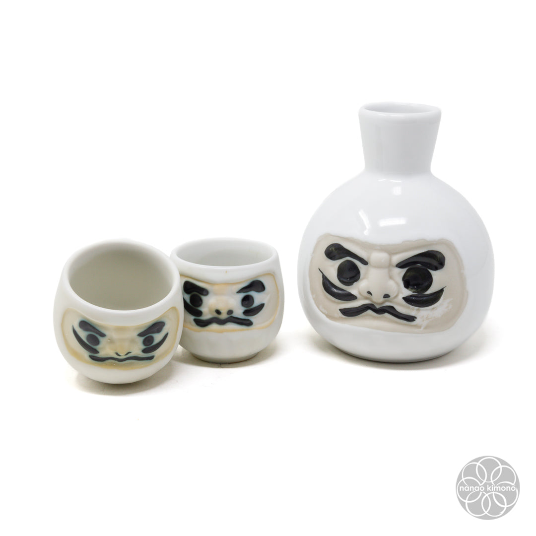 Sake Set - Daruma White