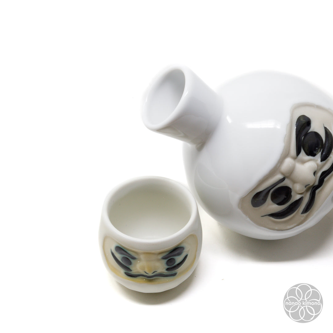 Sake Set - Daruma White