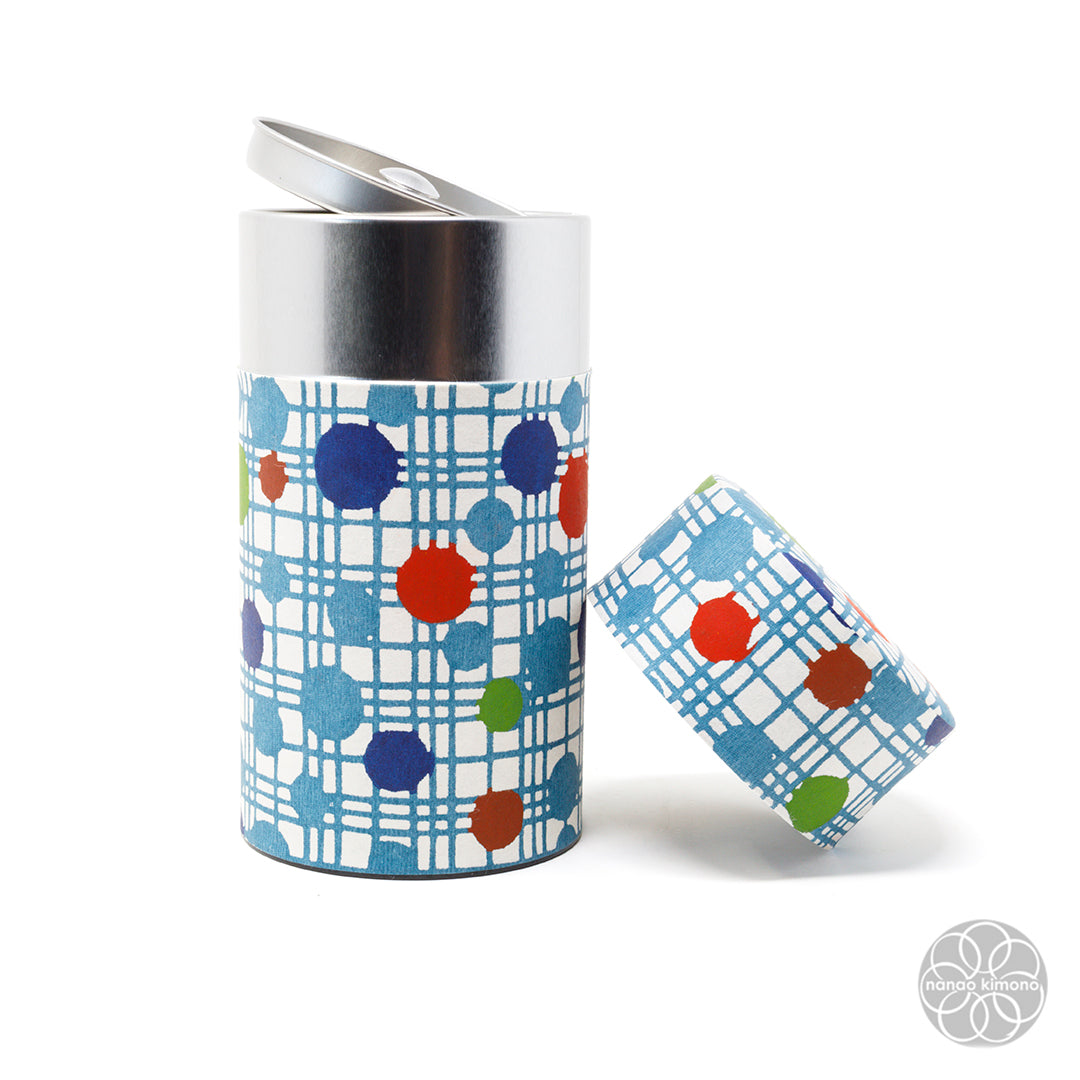 Tea Canister - Polka Dot Grid