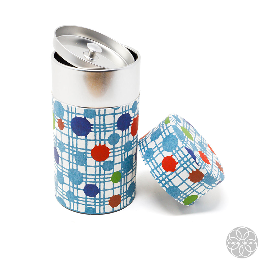 Tea Canister - Polka Dot Grid