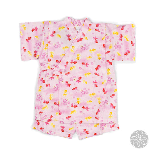 Jinbei - Kids 100cm Goldfish on Pink