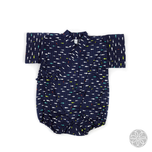 Jinbei - Kids 80cm Fish on Navy