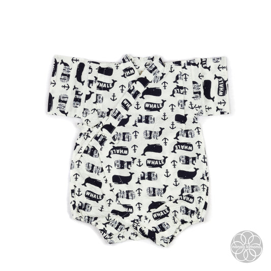 Jinbei - Kids 80cm Whale on White