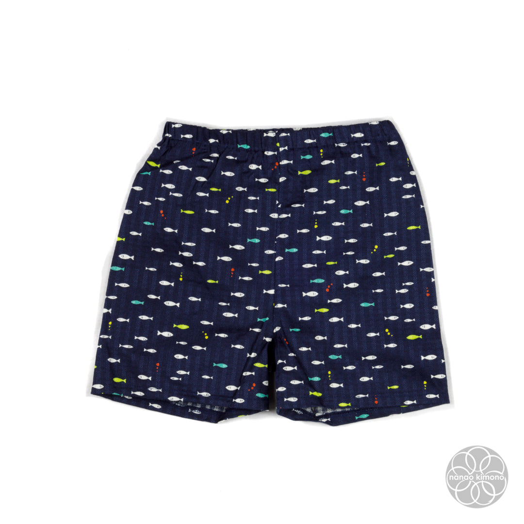 Jinbei - Kids 90cm Fish on Navy