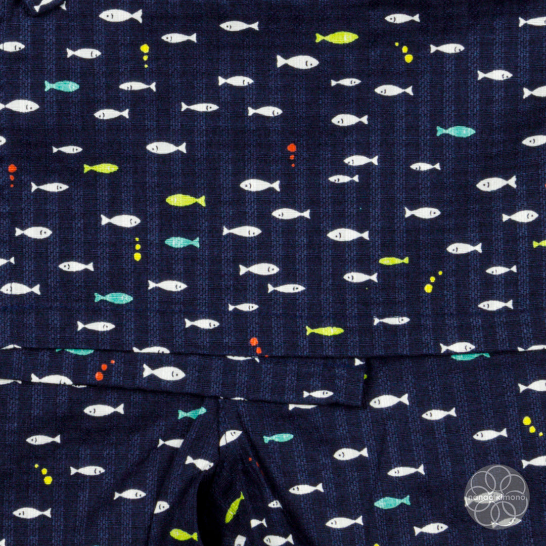 Jinbei - Kids 90cm Fish on Navy