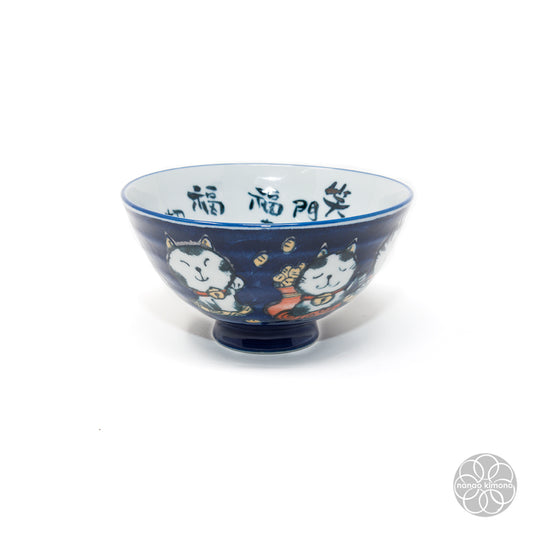 Rice Bowl - Maneki Neko Navy