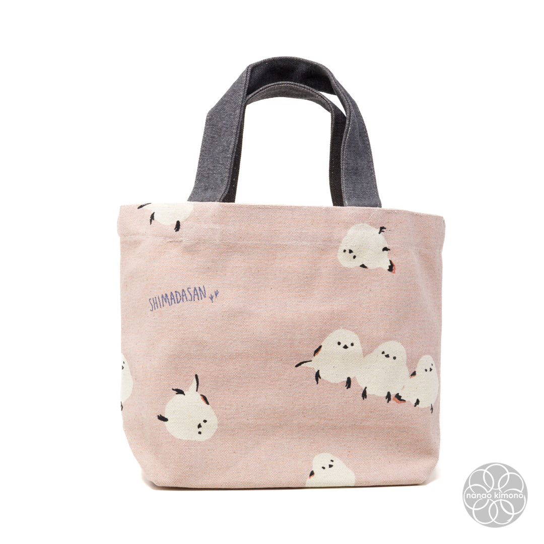 Tote Bag S - Long-tailed Tit Pink