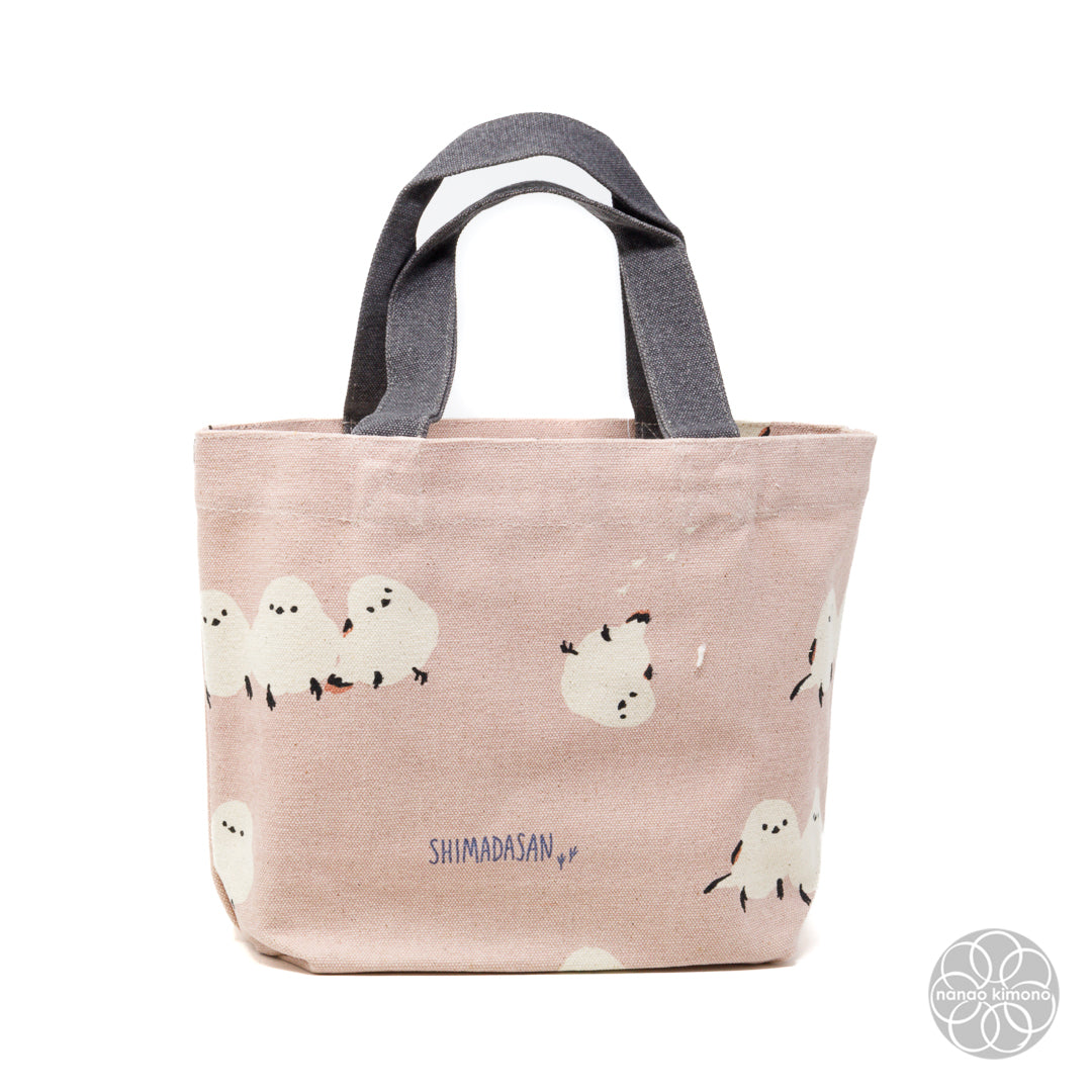 Tote Bag S - Long-tailed Tit Pink