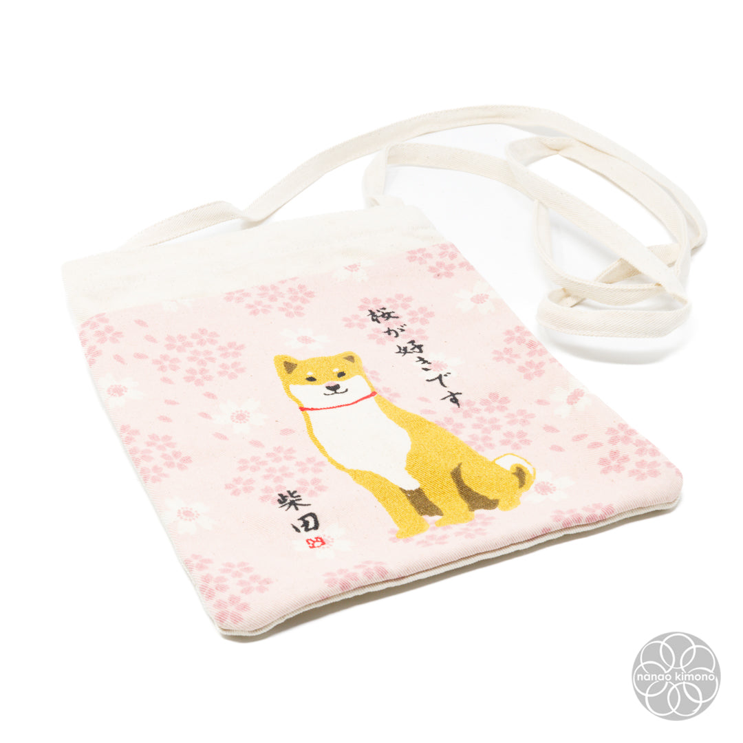 Shoulder Bag - Shiba Cherry Blossoms