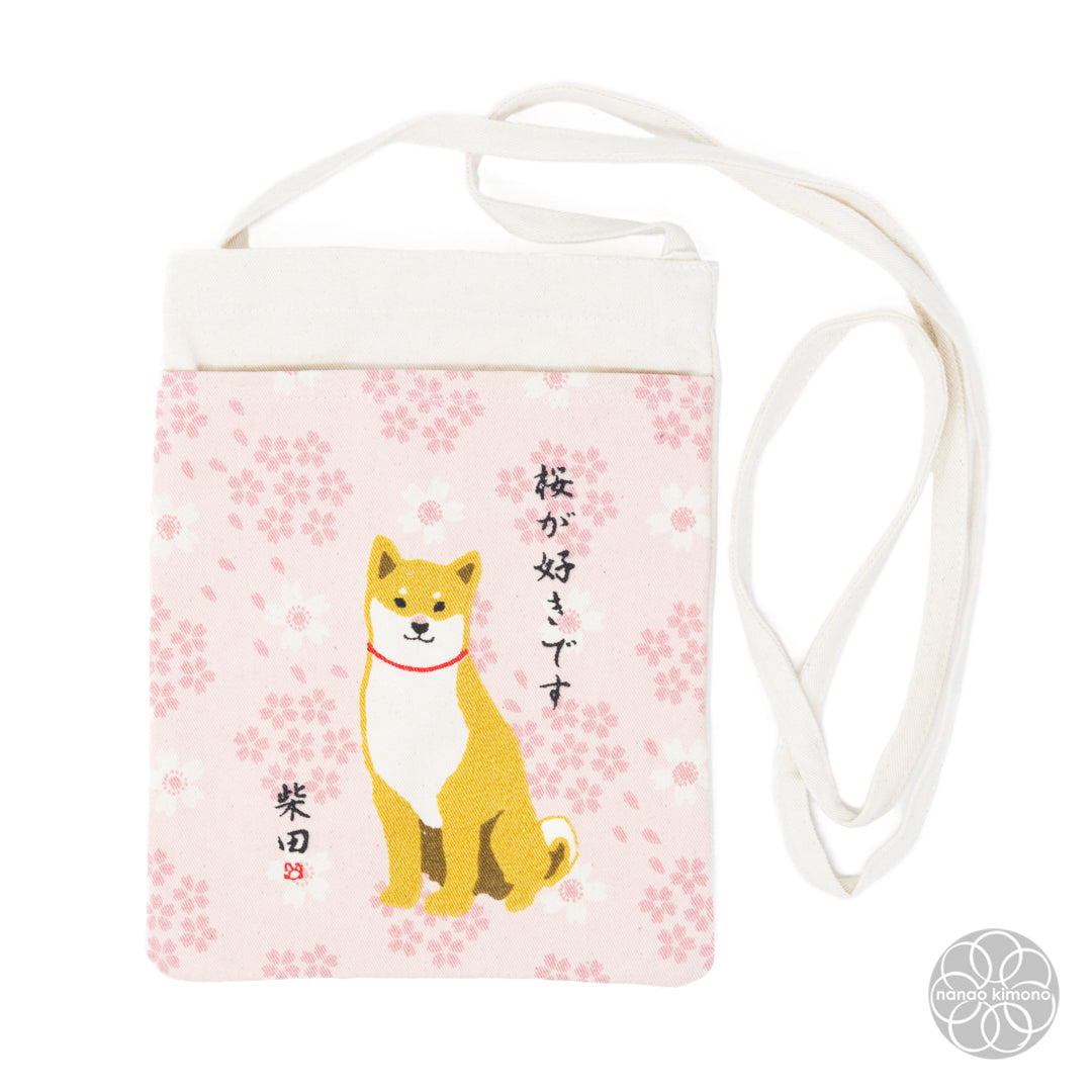 Shoulder Bag - Shiba Cherry Blossoms