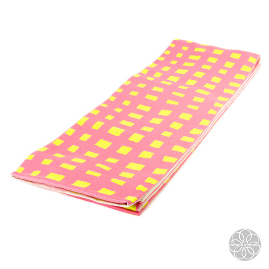 Women's Obi - Reversible Checkered Roses