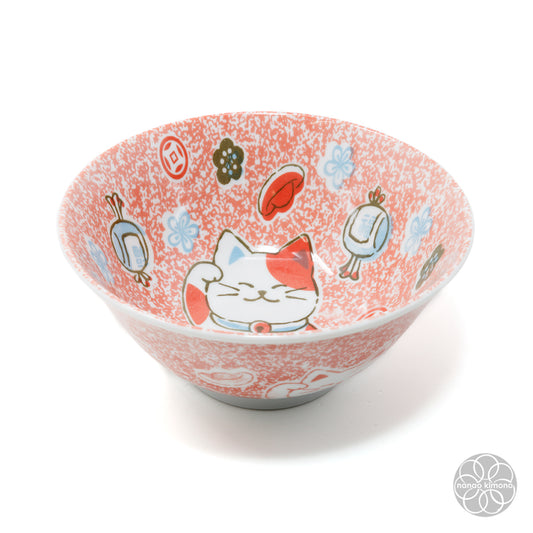 Bowl - Daikichi Maneki Neko Red