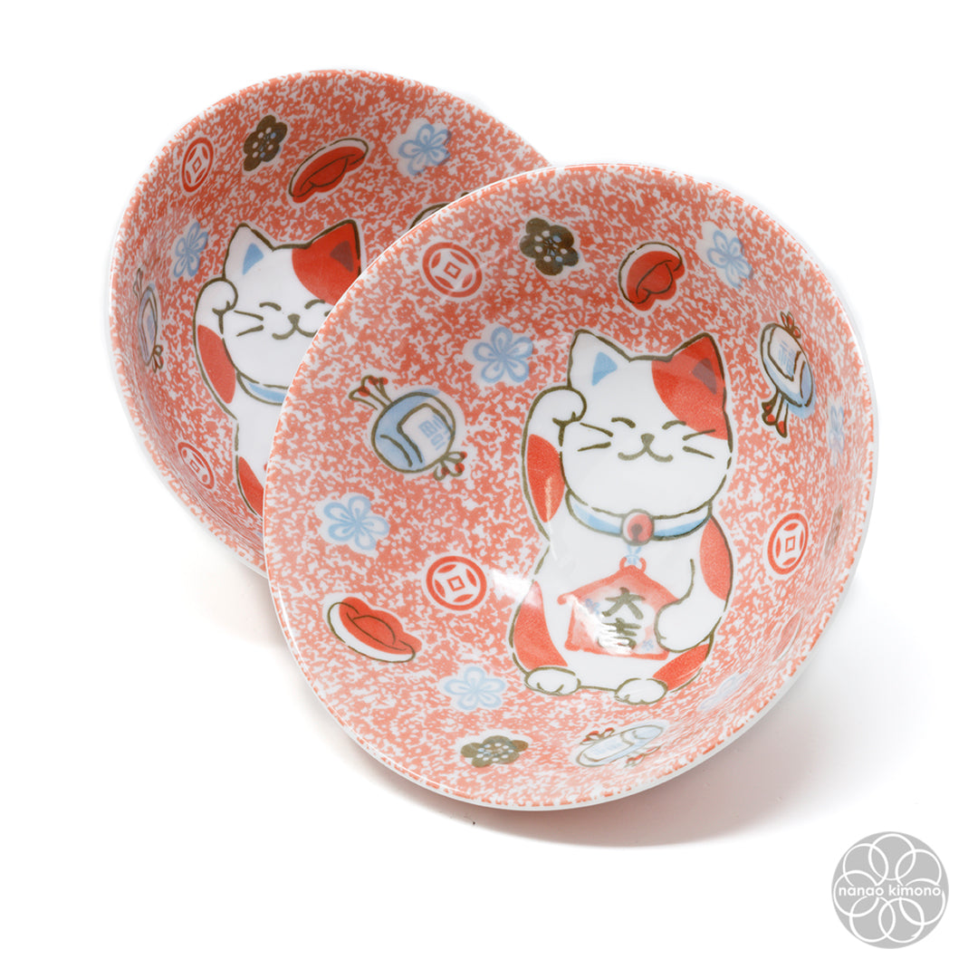 Bowl - Daikichi Maneki Neko Red