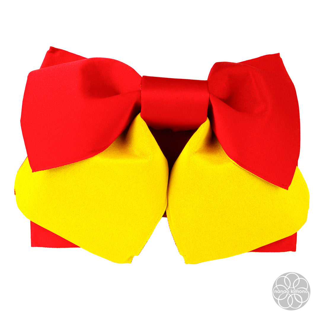 Women's Pre-tied Obi - Red & Yellow