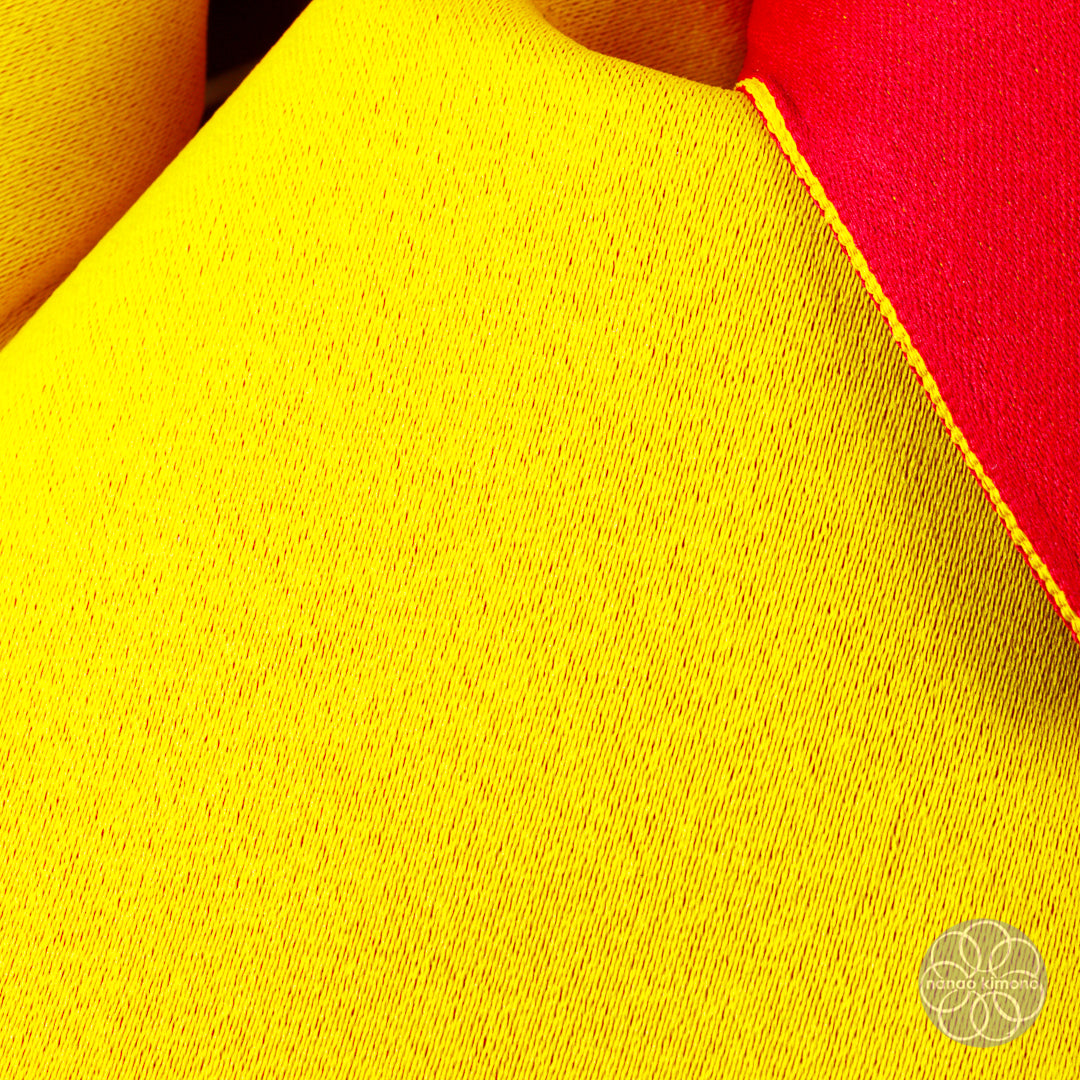 Women's Pre-tied Obi - Red & Yellow