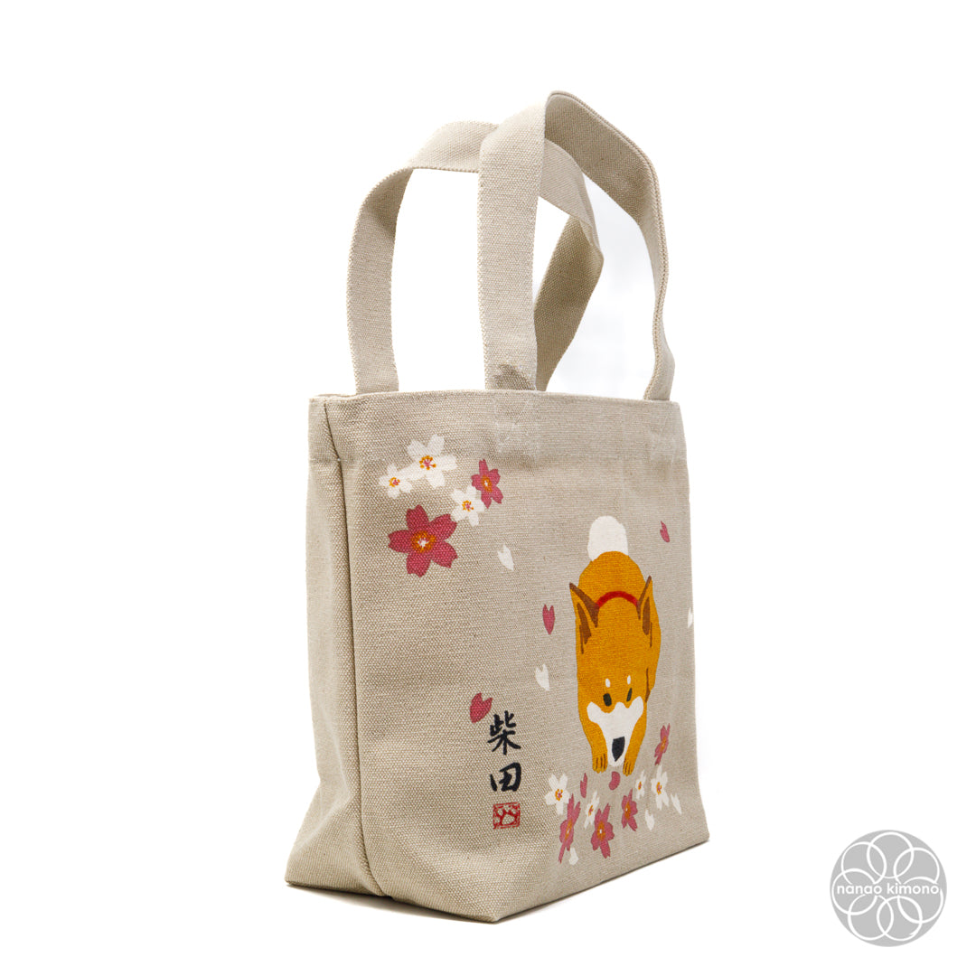 Tote Bag S - Shiba Cherry Blossoms