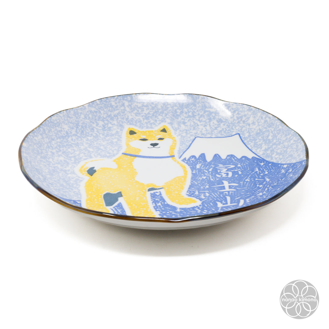 Plate - Shiba Mt. Fujj Blue