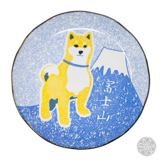 Plate - Shiba Mt. Fujj Blue