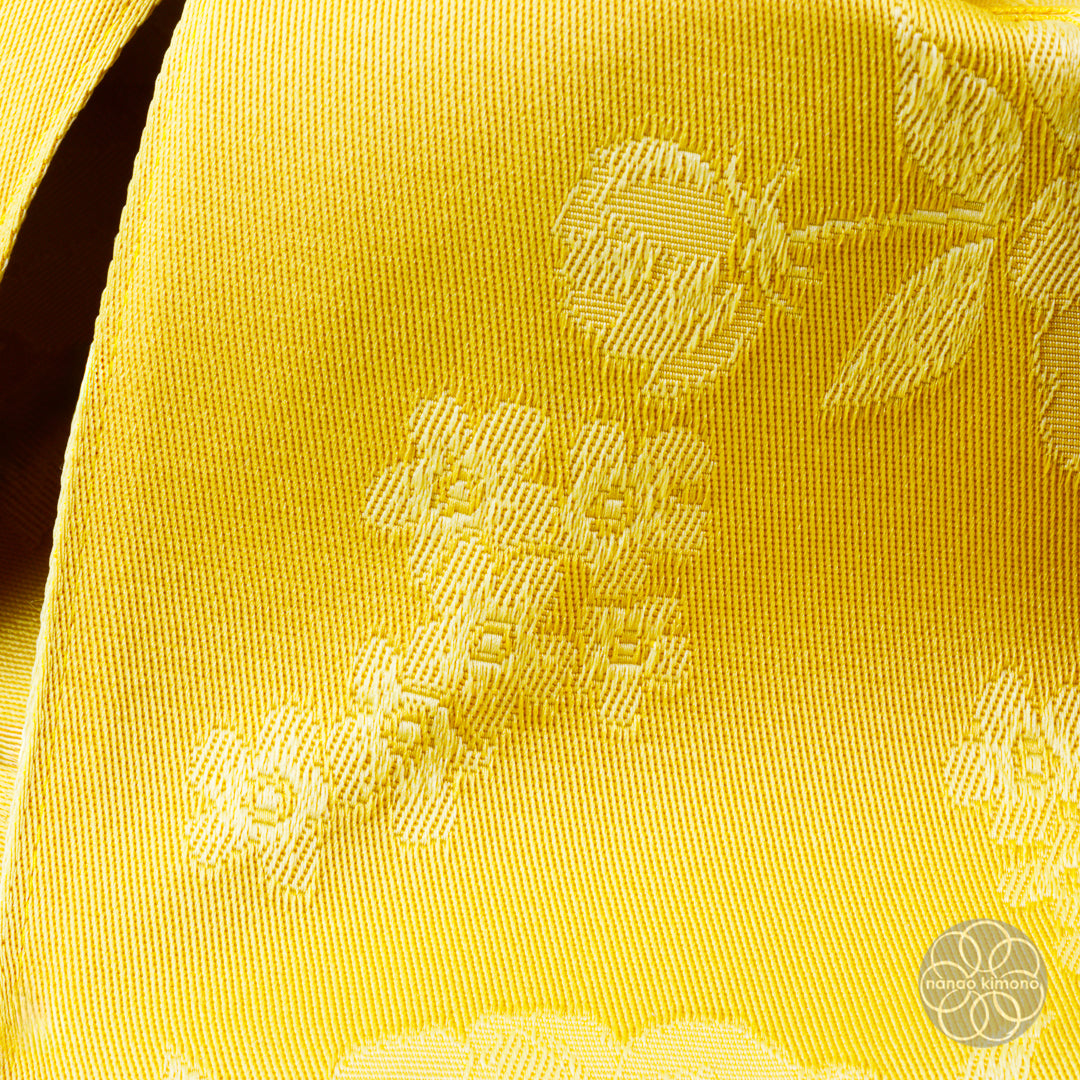 Women's Pre-tied Obi - Flowers Yellow
