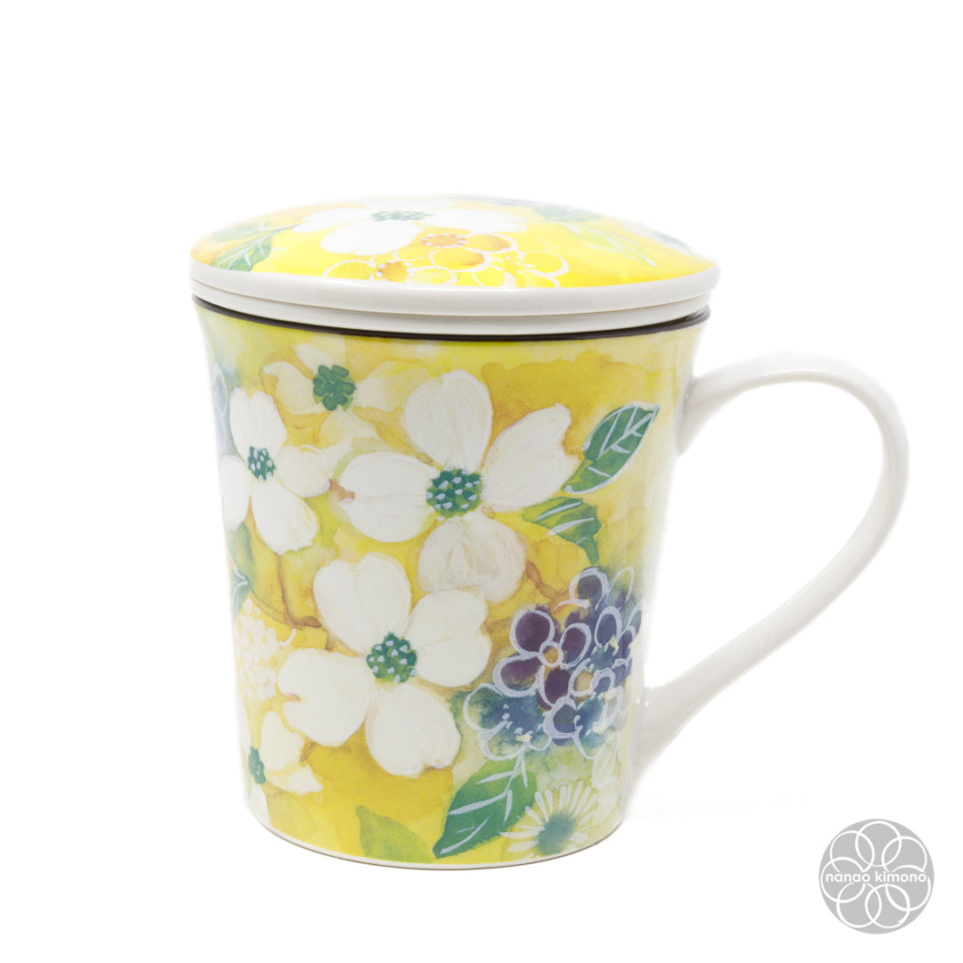 Mug with Lid + Strainer - Hanamizuki