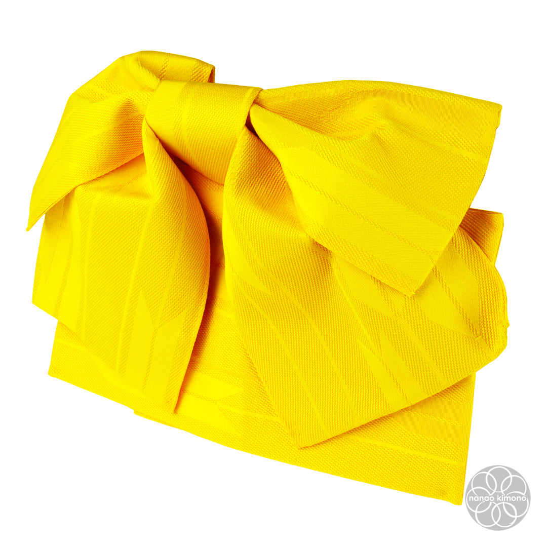 Women's Pre-tied Obi - Yagasuri Yellow