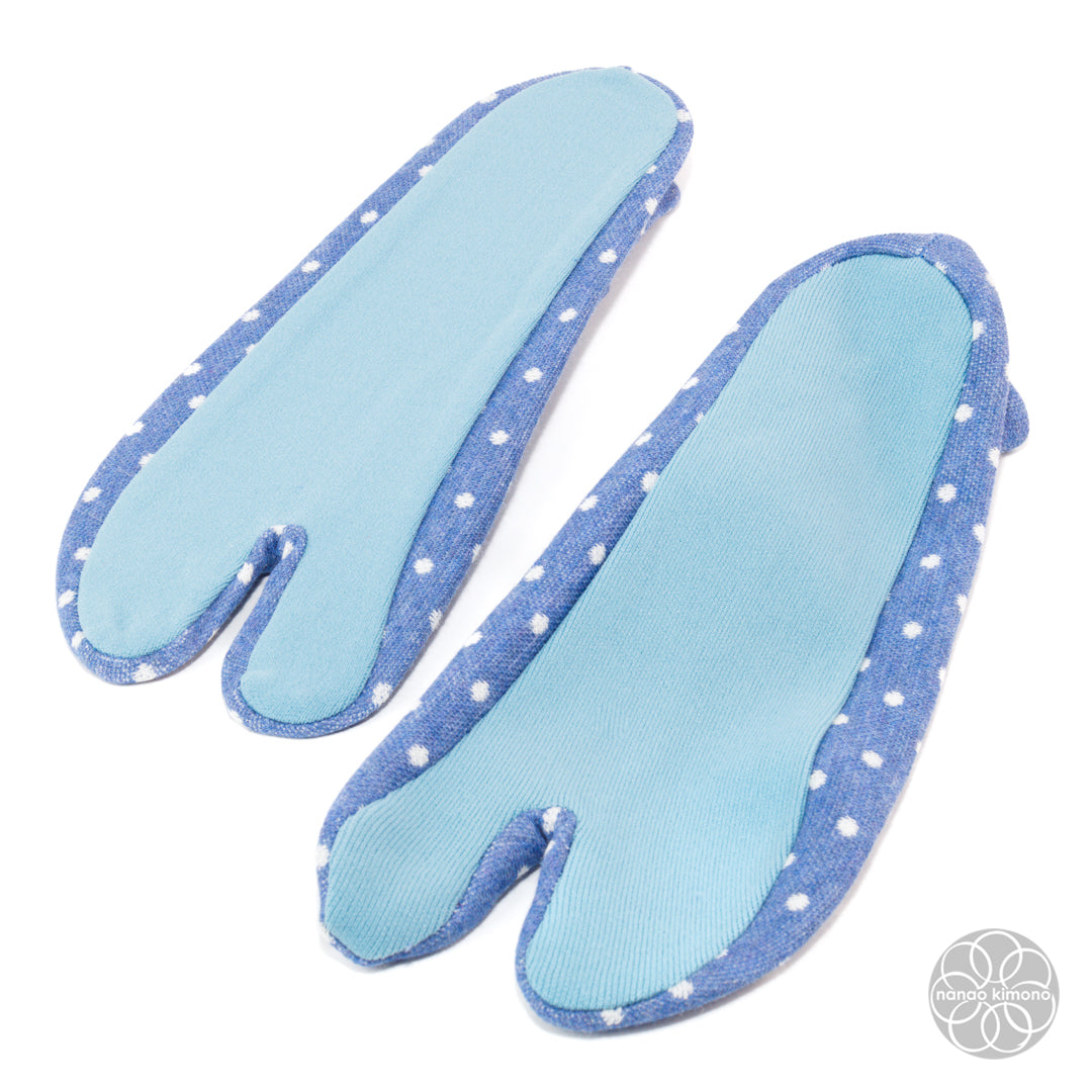 Tabi Socks - Denim Polkadots