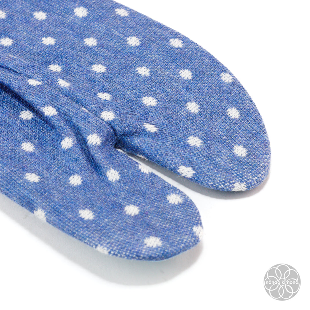 Tabi Socks - Denim Polkadots