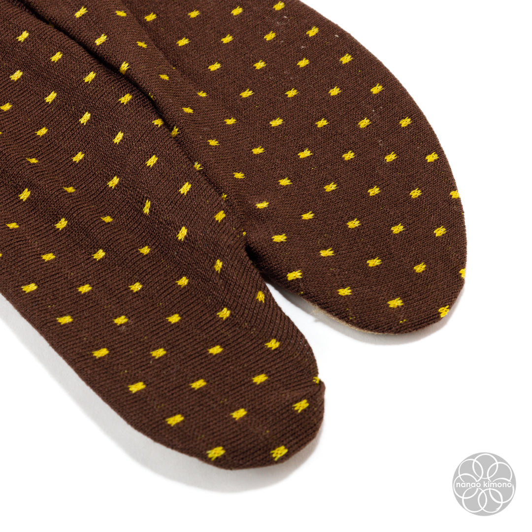 Tabi Socks - Brown Polkadots