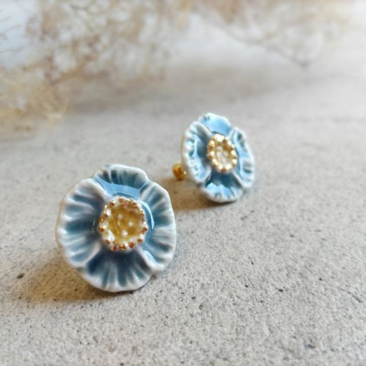 Pierced Earrings - Yuuka Blue