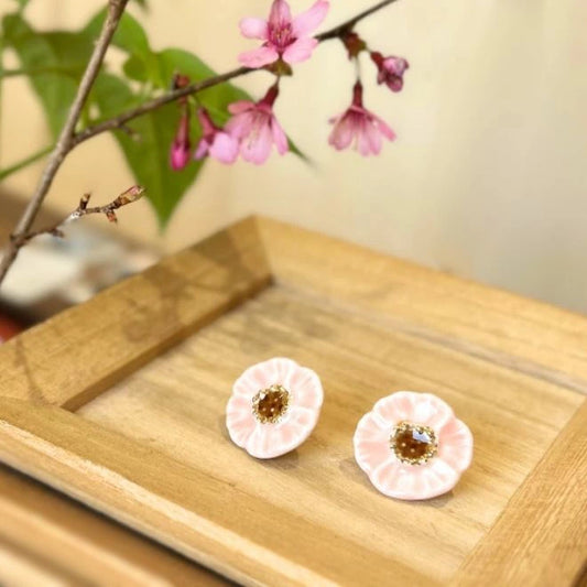 Pierced Earrings - Yuuka Peach